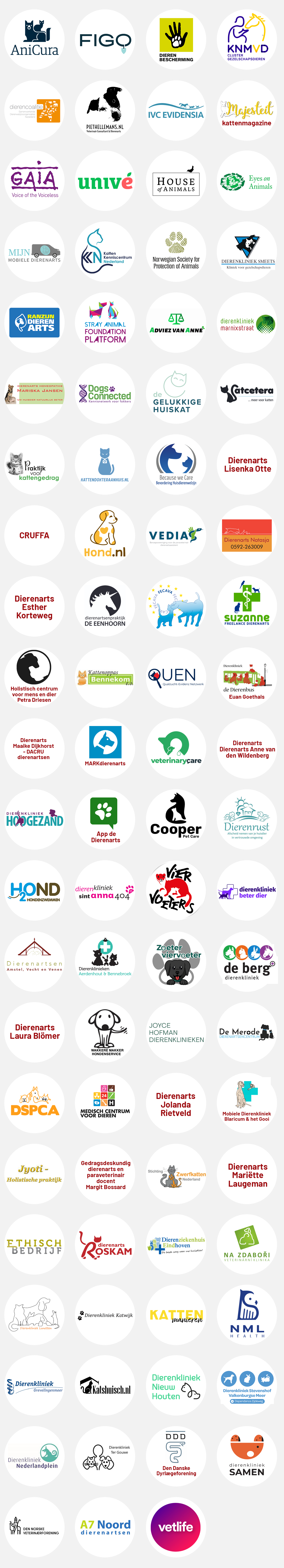 Logo's ondersteunende organisaties